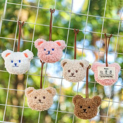 Bellissimo ciondolo portachiavi con testa decorativa a forma di orso