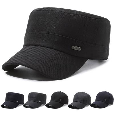 Männer Hut Frühling Herbst Mittleren Alters und Ältere Flache Hut Sonnenschirm Baseball Kappe Outdoor Militär Kappe