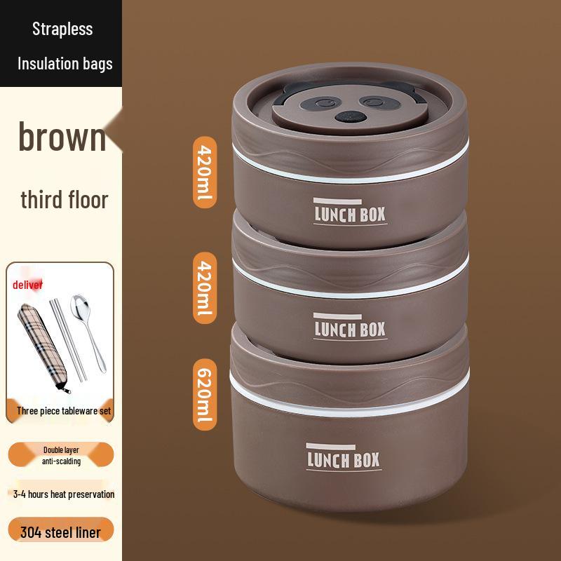 Portable Multi-layer Leak-proof Insulated Bento Lunch Box for Students and Office Workers