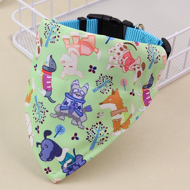 Adjustable Cartoon Pet Bib Scarf for Small & Medium Cats and Dogs