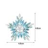 Creative Star Pins Blue Purple Women Brooches Badge Fashion Snowflake Flower Brooch  Gift