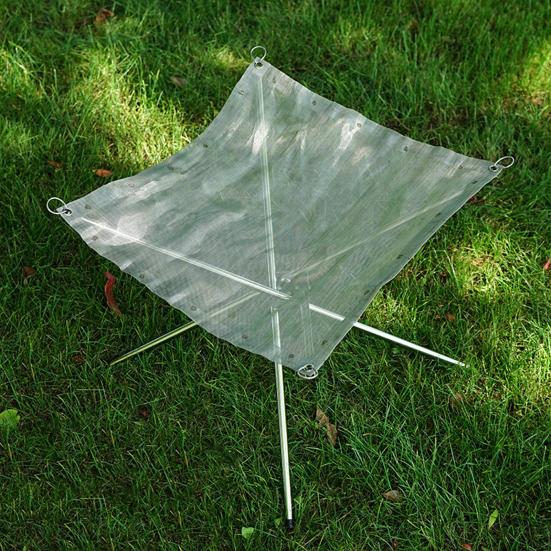 Support De Feu De Camp Pliable - Métal Galvanisé Antirouille - 860g
