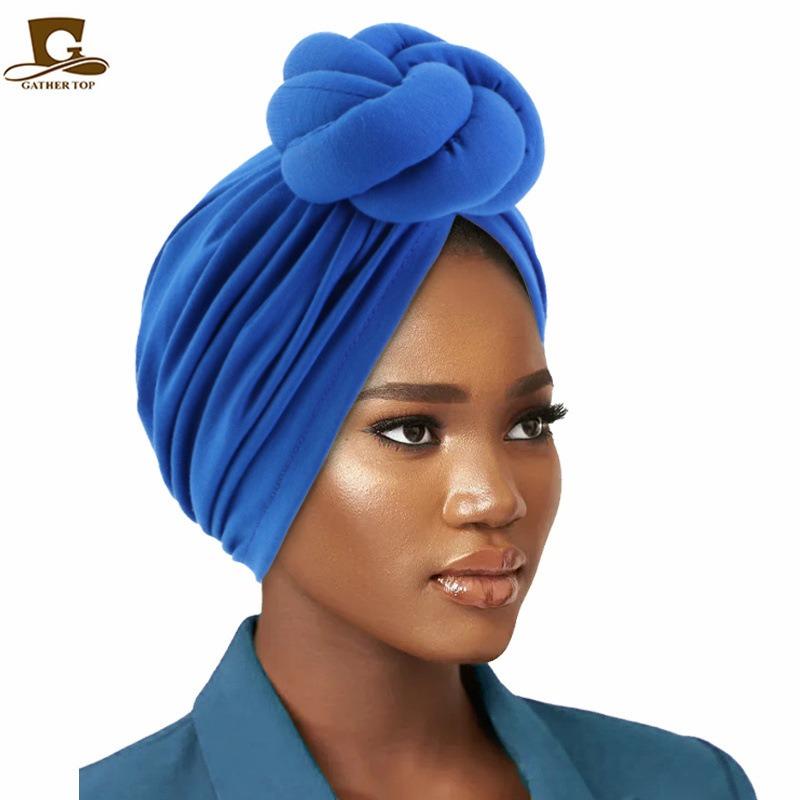 Cotton three-dimensional twist headscarf hat headgear ethnic hat JDTA