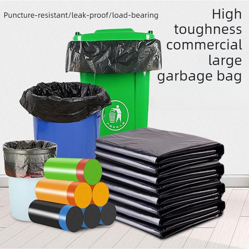 50pcs Extra Large & Thick Black Garbage Bags for Sanitation and Hotels, Commercial Large Garbage Bags