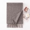 Autumn and Winter New Solid Color Scarf for Women Versatile Neck Scarf Thickened Warm Shawl Simple Tassel