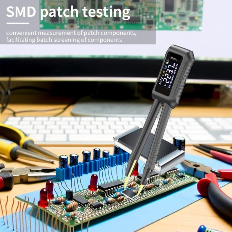 Tester Digital Tweezer Resistance Capacitance Diode Tester Professional Meter Tweezer with Clear Display