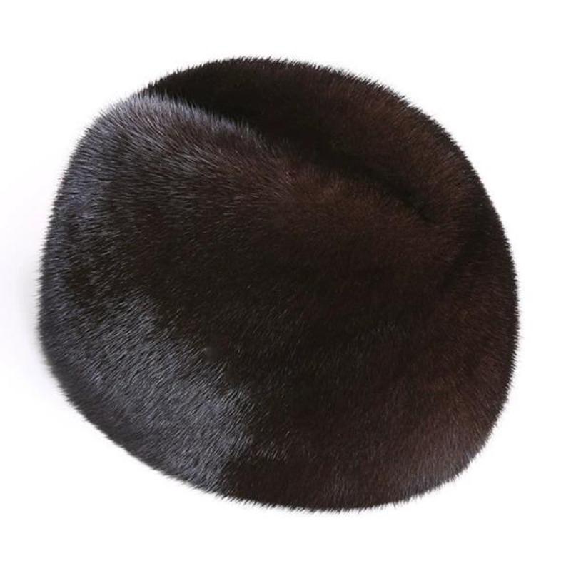 Rex Leather Hat Men Middle-aged and Elderly Winter Mink Hair Old Man Hat Warm Men Mink Whole Mink Father Fur Cotton Hat