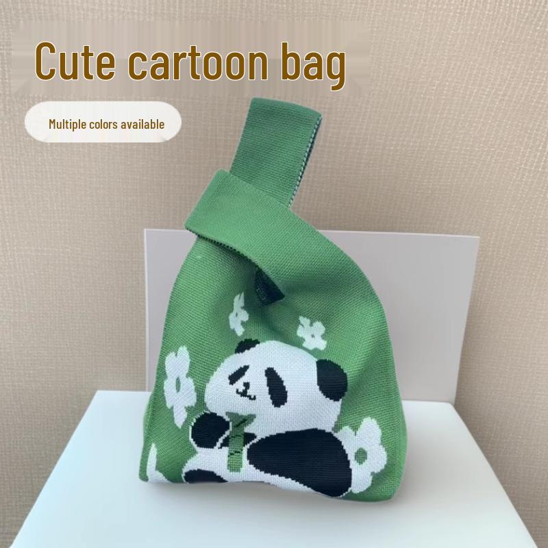 Bolso de Punto Grueso de Gran Capacidad con Diseños Lindos 2025 - Esenciales Diarios y Bolso para Bento