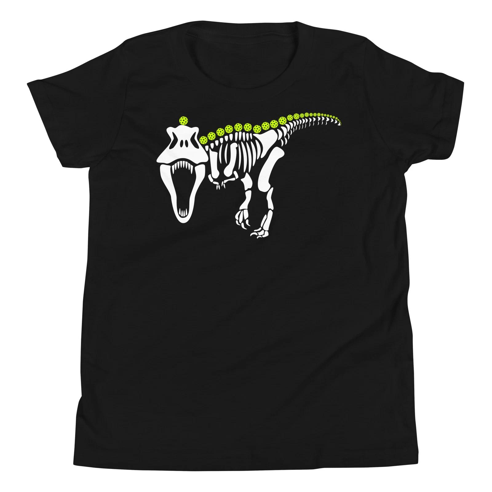 Pickleball T Rex Funny Pickle Ball Dinosaur Lover Novelty Youth T-Shirt 100