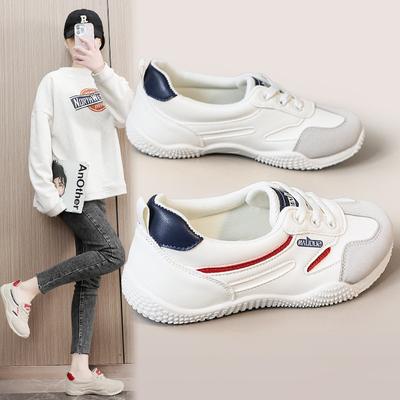 New Breathable White Shoes for Spring and Autumn, High-rise and Casual Wear-resistant Thin-soled Korean Style College Shoes Trend