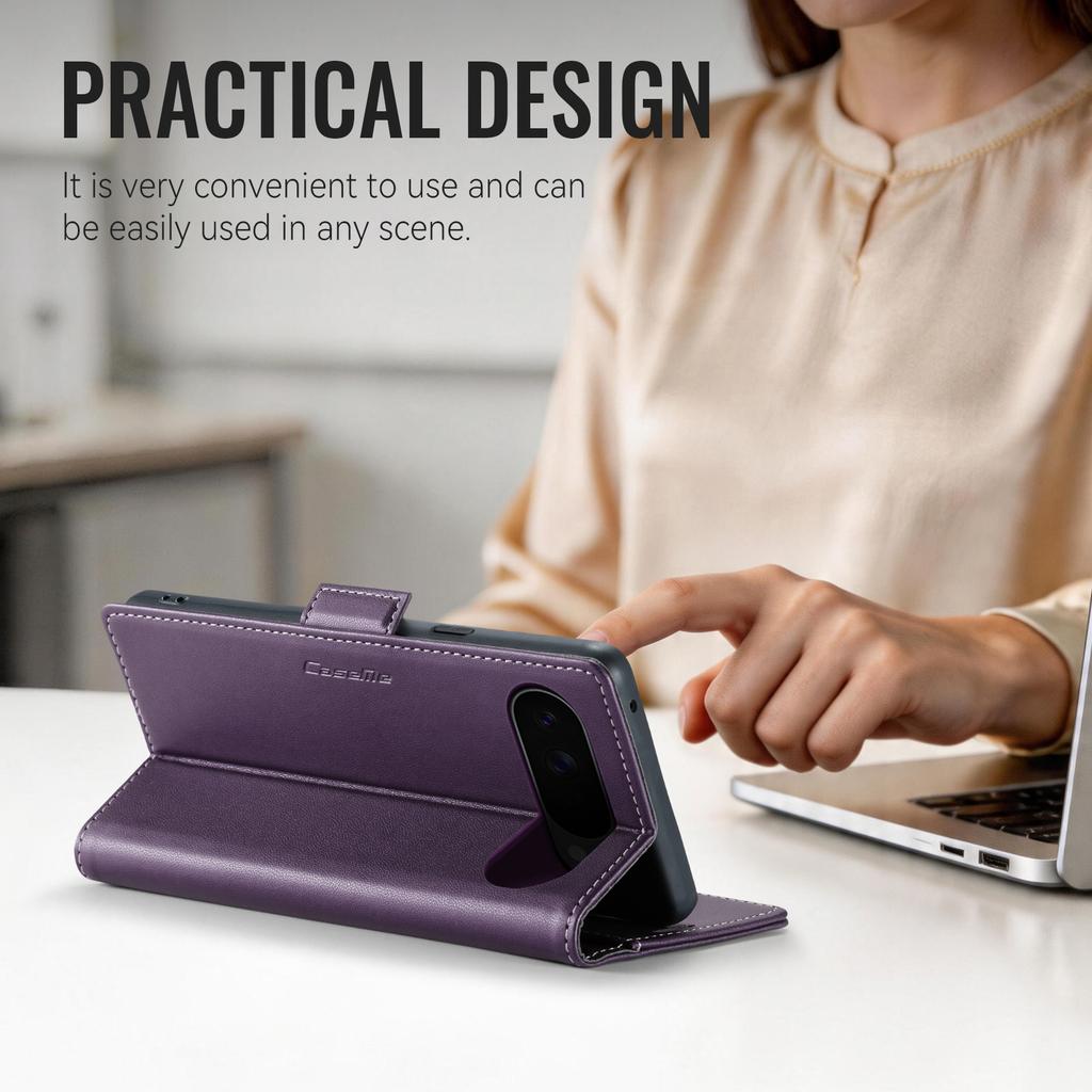 Portofel Flip Cards Solt din Piele Carcasă Telefon pentru Google Pixel 11 XL 10 Pro 9 8 10A 8A 7A 6A Buzunar Carte Suport Kickstand Husă Rezistentă la Șocuri