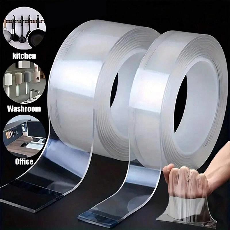 1/3/5m Nano Tape Double Sided Tape Transparent No Trace Reusable Strongly Sticky Waterproof Adhesive Tape For Home Kitchen Wall