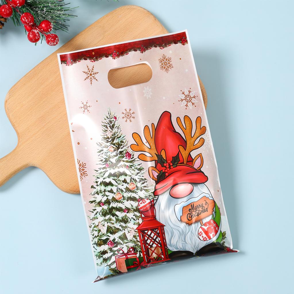10/25/50pcs Christmas Cute Gift Bags Christmas Party Decoration 2025 Xmas Santa Claus Handbags  New Year Gift 2026