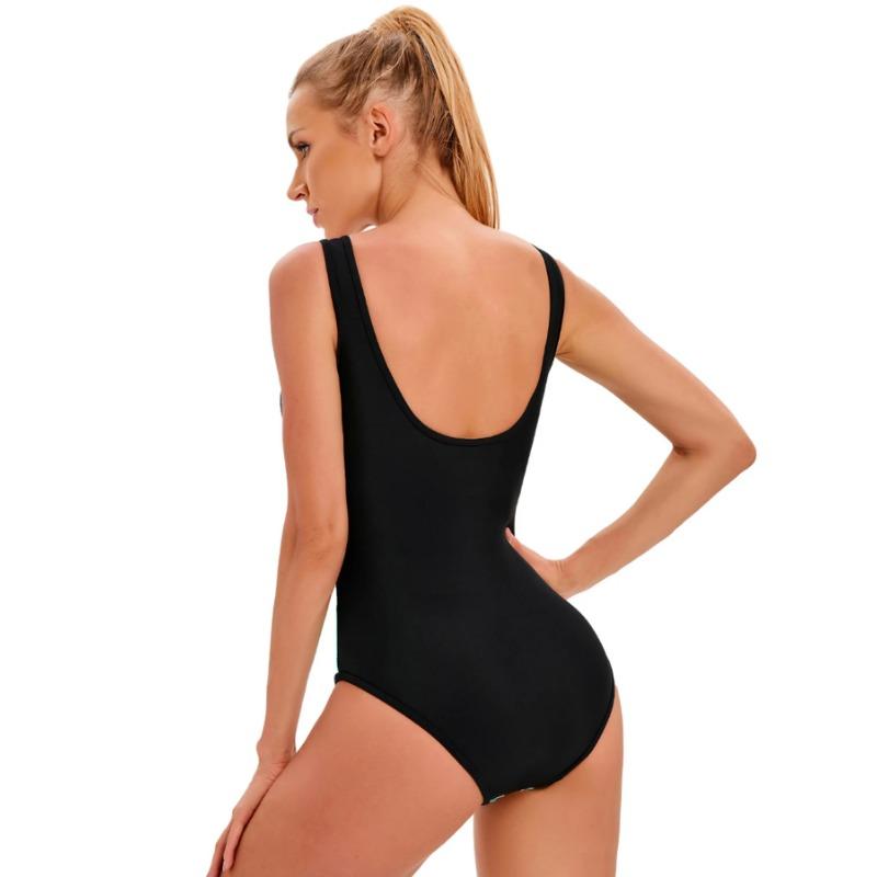 2025 New Color Patchwork Sport Swimwear Women Plus Size One Piece Swimsuit Female Professional Surfing Suits Swimming Suit 3XL