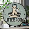 Round Metal Wall Sign Cat 8x8 Inch Home Decor