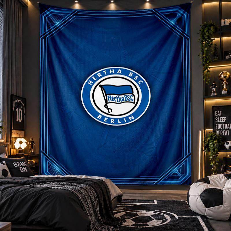 Wall Hanging Tapestry hertha bsc FC Print Cloth for Living Room Bedroom Home Decor