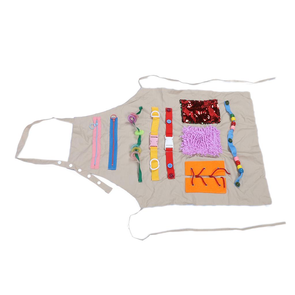 Elderly Dementia Apron Anxiety Relief Multifunctional Dementia Blankets Seniors Sensory Toy Apron