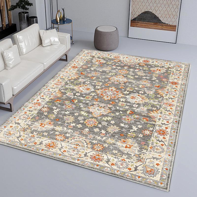 Vintage Living Room Carpet Bedroom Living Room Coffee Table Carpet Household Dirt Resistant and Non Slip Carpet