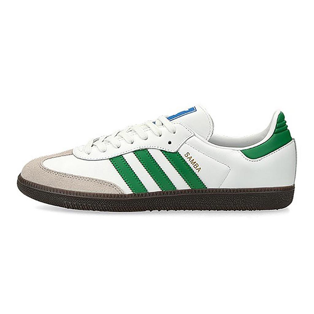 Adidas Originals SAMBA OG Abrasion Resistant Low top Skateboard Shoes Unisex Green Yellow IG1024(Team1311-)