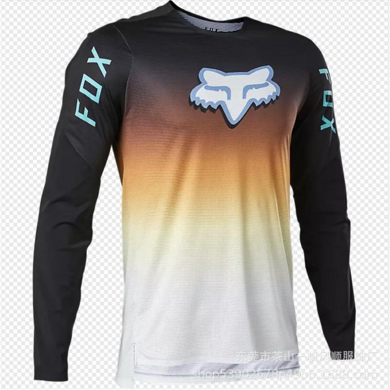 Mens Long Sleeve Mountain Bike Cycling Jersey Quick-Dry Trail Racing Shirt Outdoor Riding