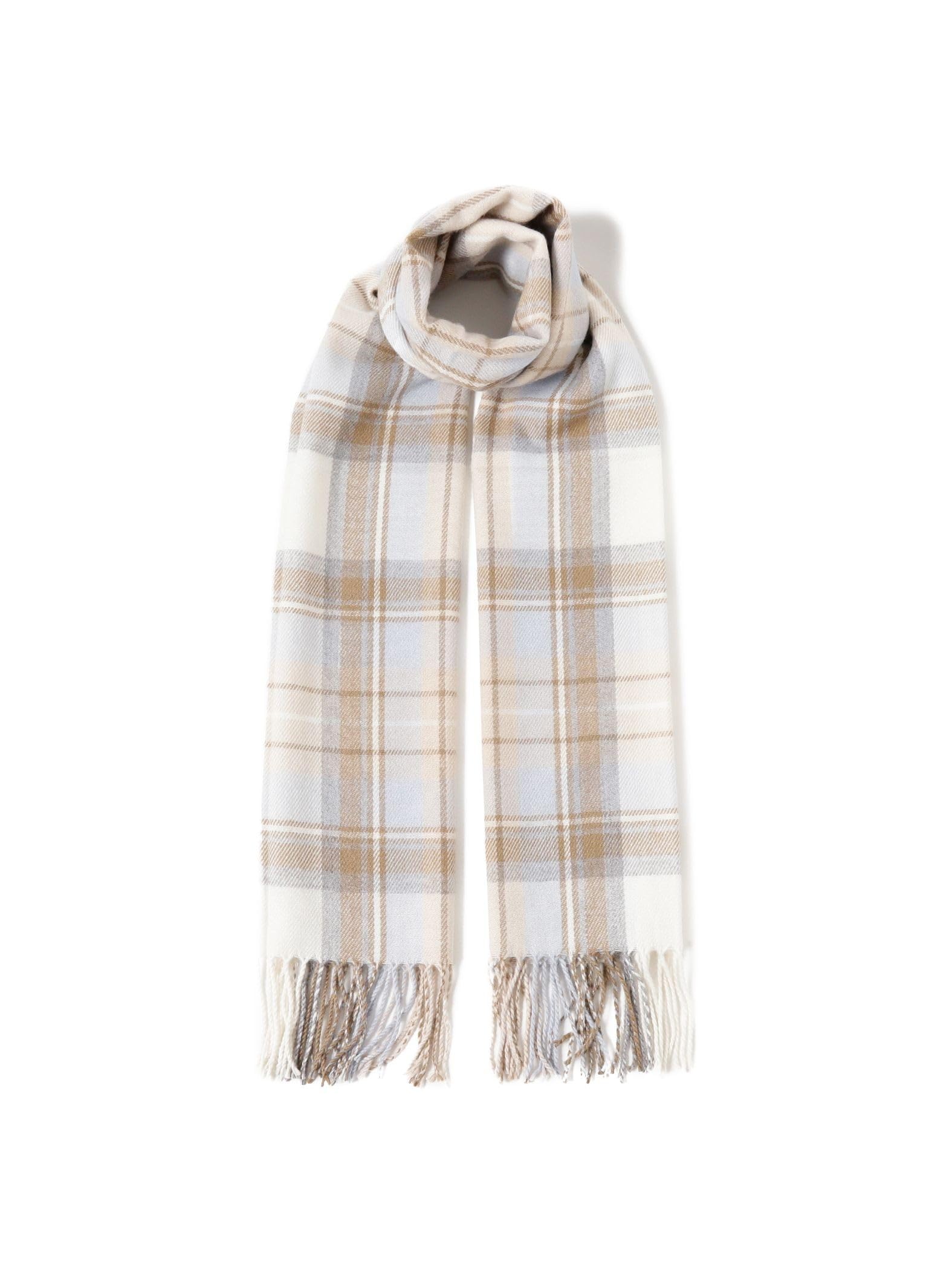 

B:MING LIFE STORE by BEAMS Women s Wool Blend Check Stole, Beige, Free Size