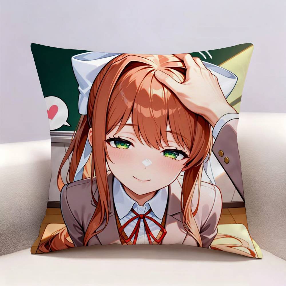 DDLC Monika Doublesided print Pillow Case Cushion Cover Throw Pillow Case For Car Sofa