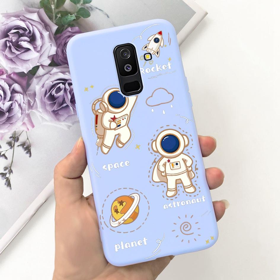 For Samsung Galaxy A6 Plus 2018 Case A605 SM-A605F Phone Cover Cute Astronaut Soft Silicone Funda For Samsung A6 2018 A600F Capa