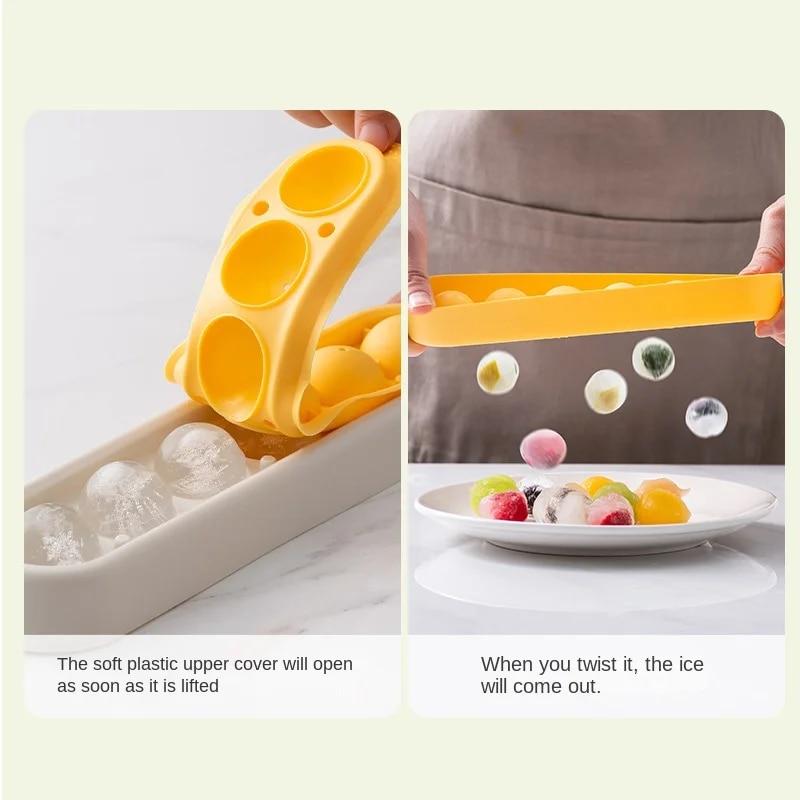 Ice Cube Tray Food Grade Silicone Ice Grid Mold Household with Lid   Candy Bar Kitchen Gadgets In Summer
