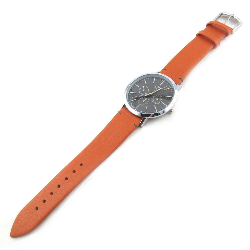 Les Trésors De Lily [N2342] - Montre créateur 'Trendy' gris orange