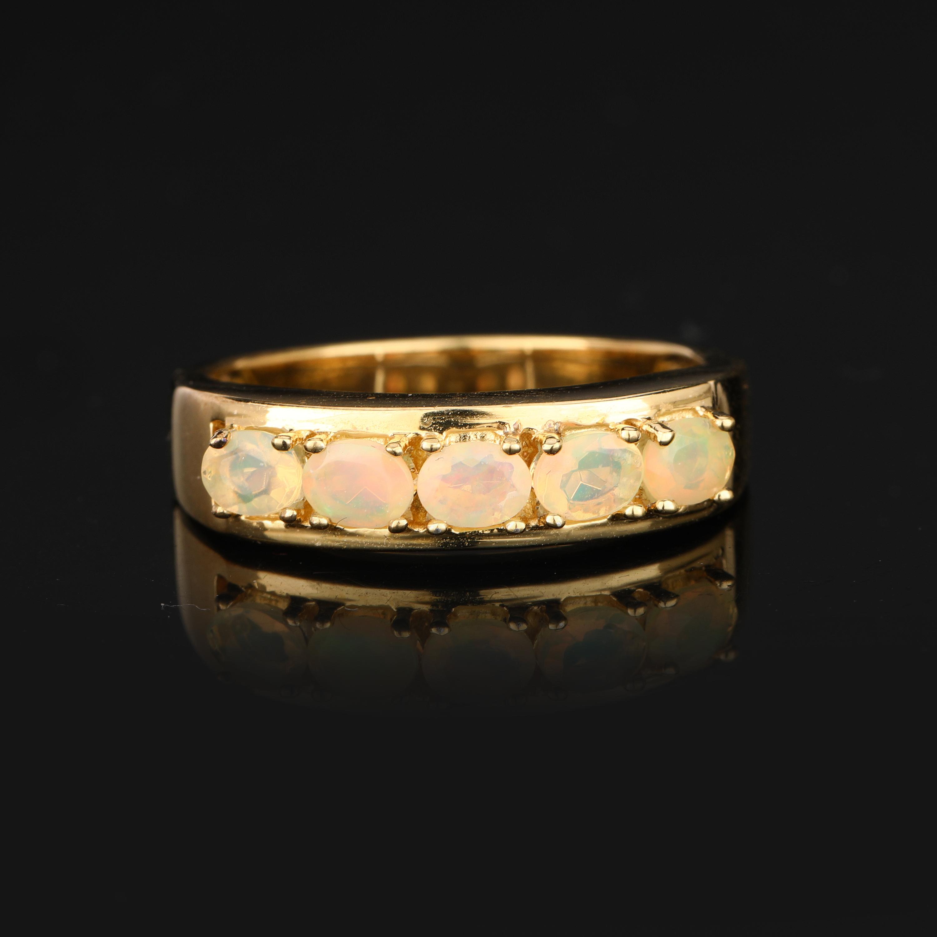 

Natural Ethiopian Opal Oval Ring 925 Sterling Silver Rose Gold Plated Minimal Fine Jewelry Gift for Her 9 золотий