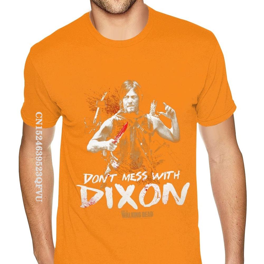 Walking Dead Daryl Dixon Printed Mens Tshirt Plus Size Men's Personalized Photo T Shirts Camisa Streetwear