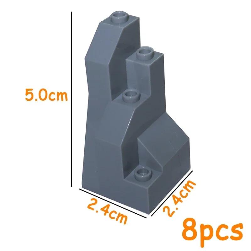 Non-Toxic Mountain House Garden Rockery Accessories Building Blocks Rock Moc City Street Panel Diy Parts Hill Stone Bricks 6083 6082 30246