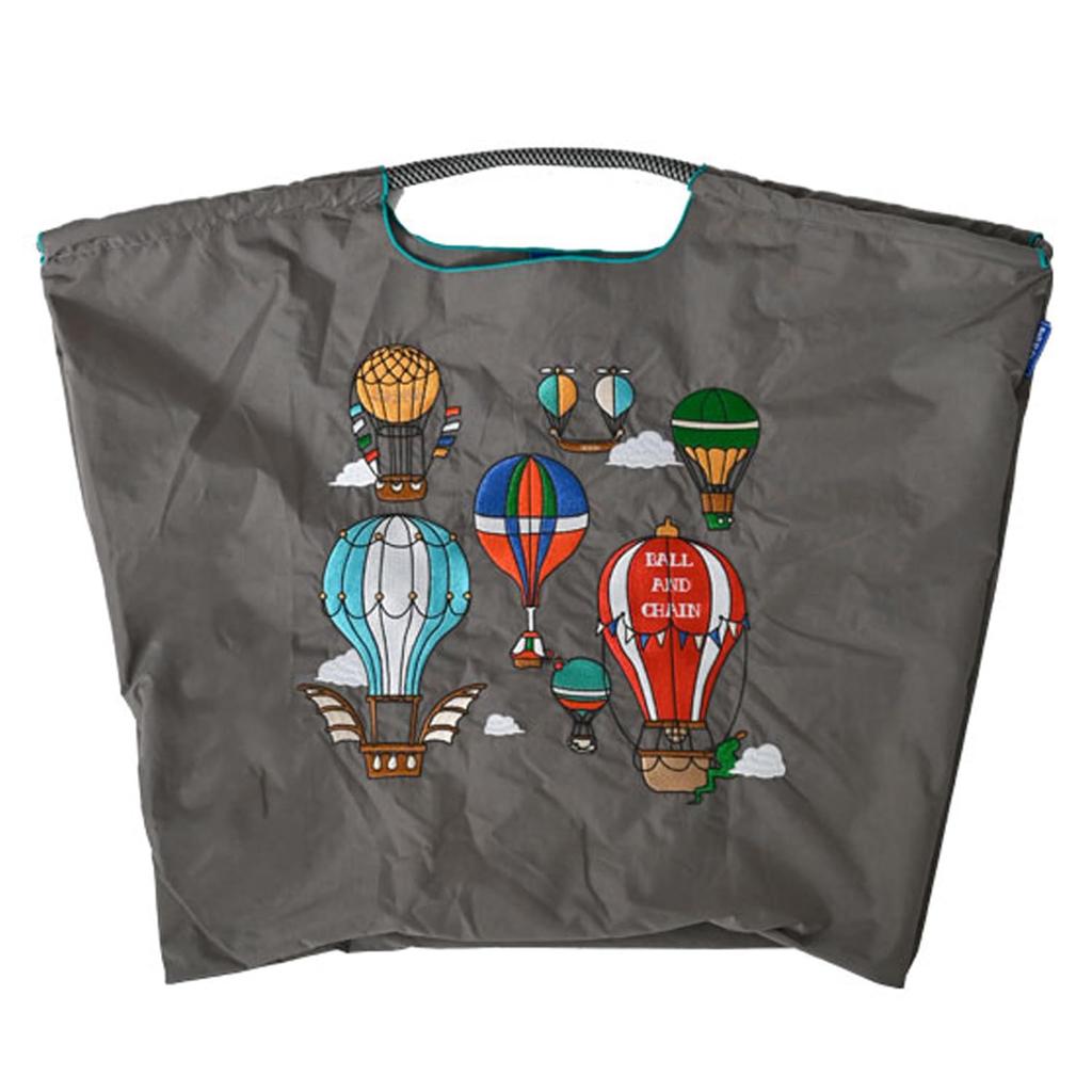 Authentic Ball Chain Large Balloon Shopping Eco 301139 & Bag, Bag, (Balloon/F.GRAY, L)