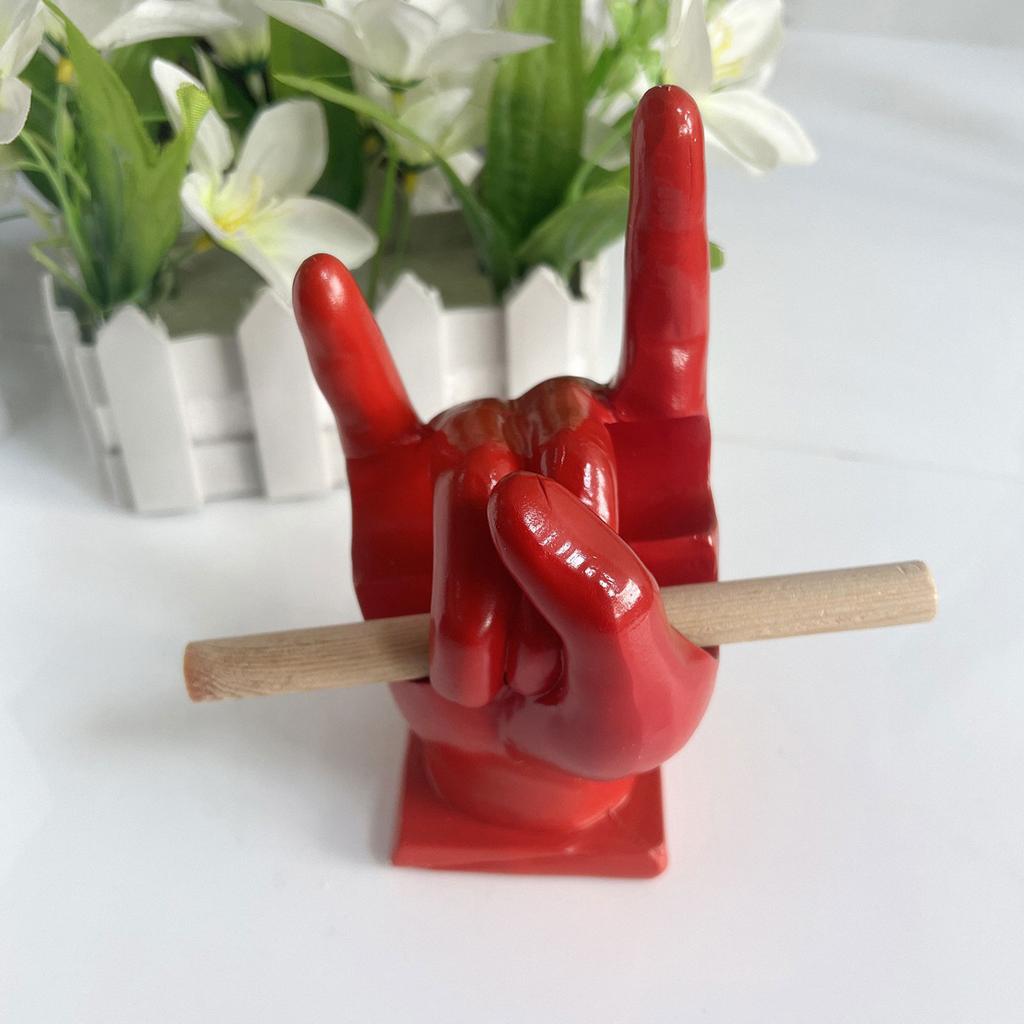 Drum Stick Holder Display Storage Hand Drumsticks Holder Rock Hand Display Rack Room Decor Resin Funny Stand Drum Sticks