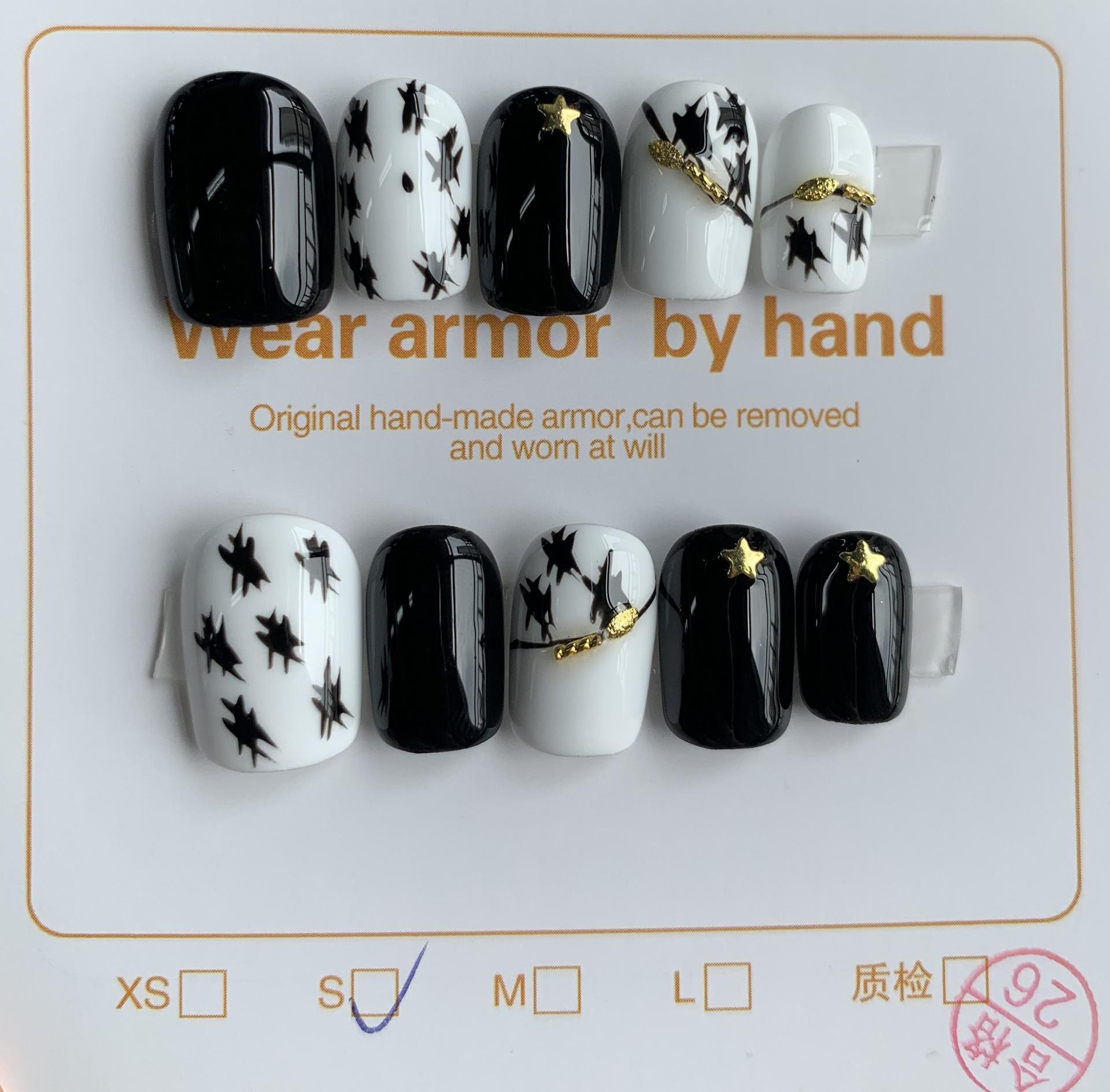 

Типси для нігтів Гелеве повне покриття 100 дизайнів Накладні нігті ручної роботи Високоякісні штучні нігті, які можна носити, багаторазового розміру від XS до L безкоштовно 5 шт. інструментів S