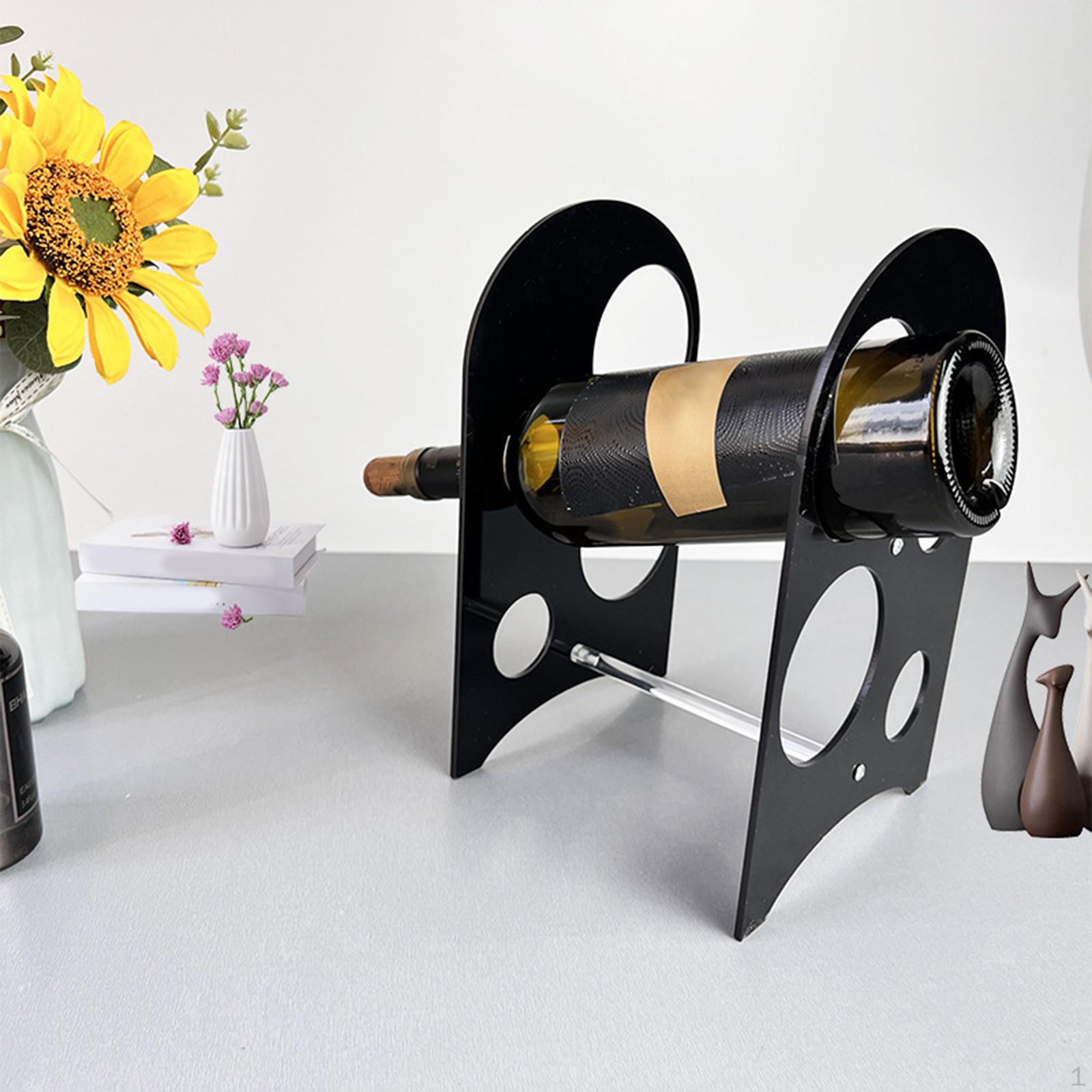 Акриловая винная стойка держатель для красных бутылок, отдельно стоящая, для хранения и демонстрации Black