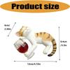 Handcrafted Drunk Cats Figurine Small Shelf Decorative Item Suitable for Work Environment and Home Space