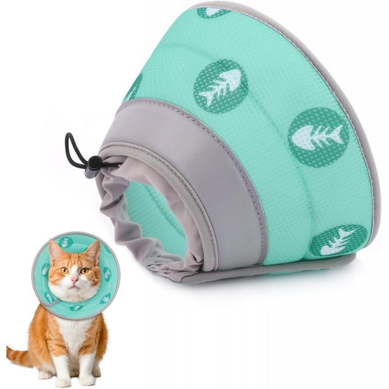 Soft Adjustable Cone Collar Cats Dogs Post Surgery Recovery Prevent Licking Bite Injury