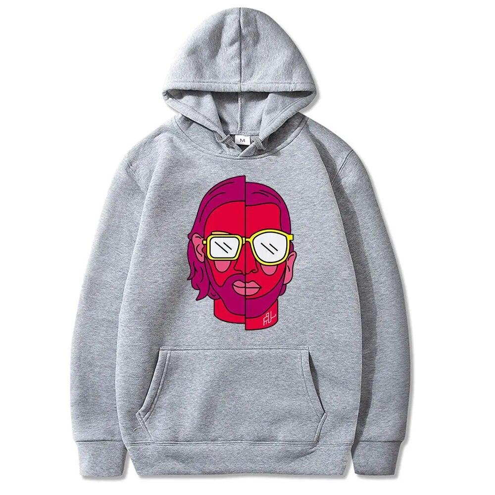 Sweat à Capuche Ample Unisexe - Style Hip-hop Rétro - Impression Album PLK - Coton Doux - Automne/Hiver