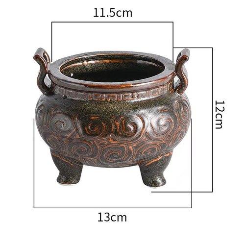1pc Ceramic Incense Burner Decorations Buddhist Hall Utensils Temple Sacrifice Home Decor Pray for Auspiciousness Feng Shui