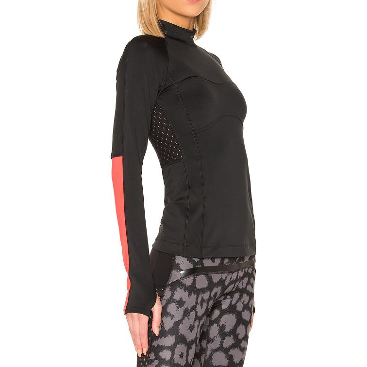 Adidas Solid Color Round Neck Long Sleeve T-Shirt Women Tops Black DT9287