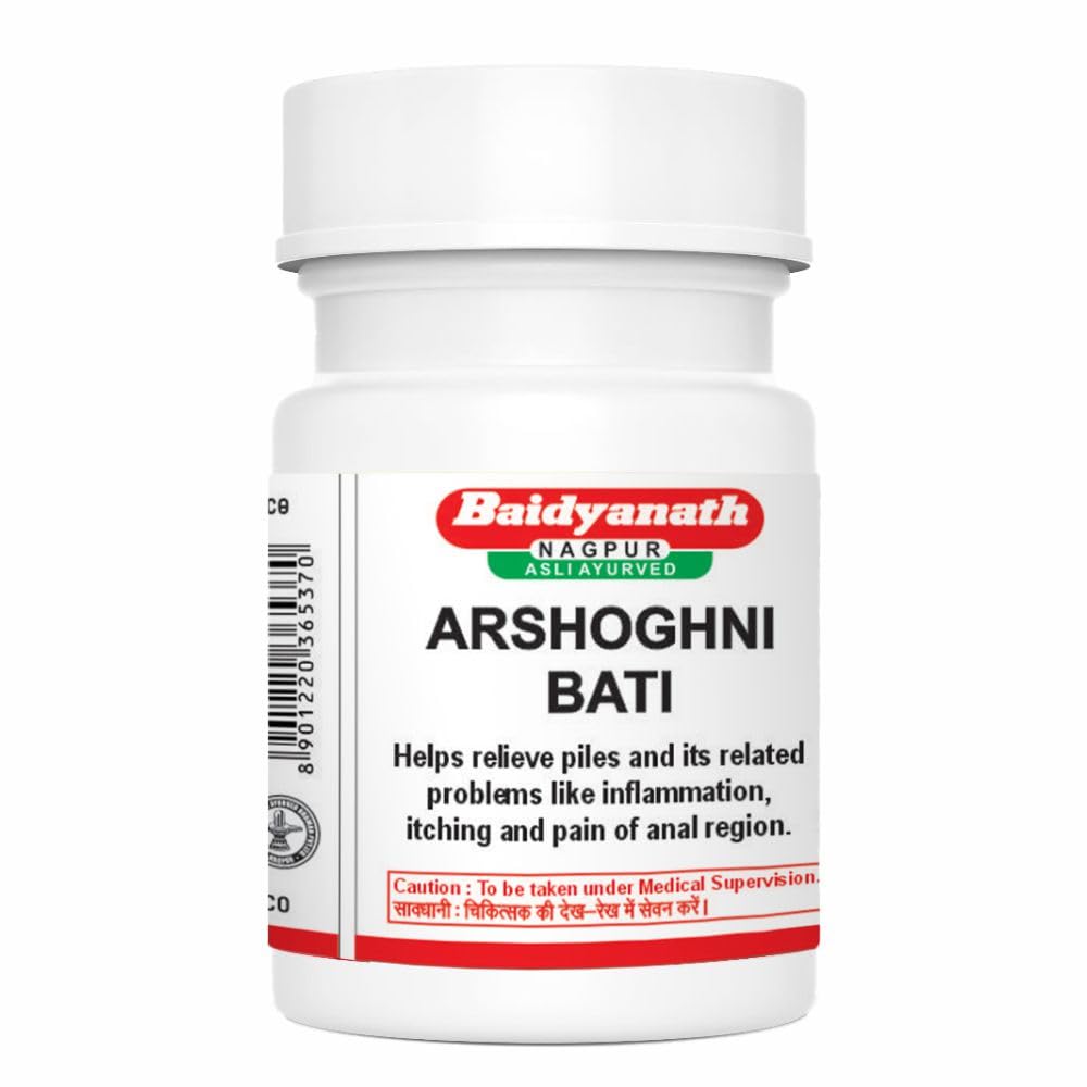 Baidyanath Asli Ayurved Arshoghni Bati 40 Tablets Herbal Ayurvedic Digestive Support for Daily Wellness