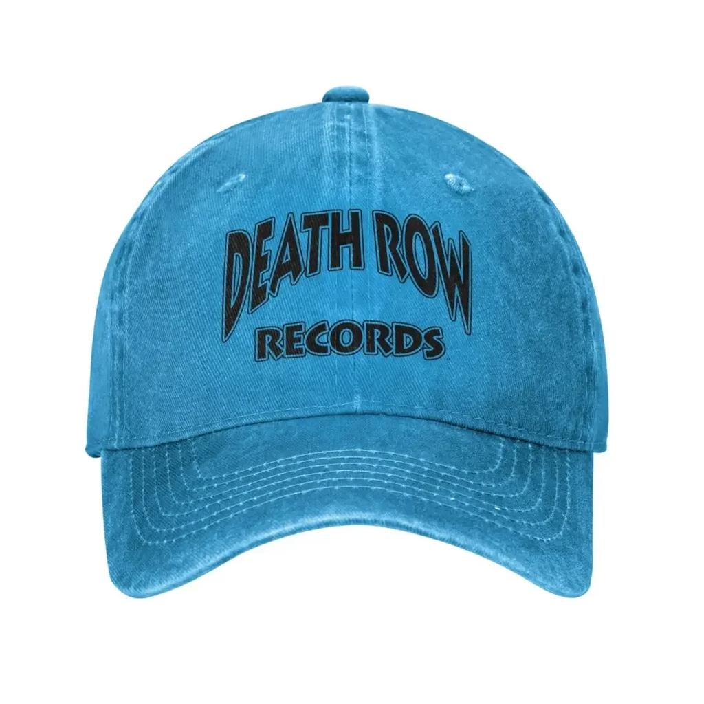 Vintage Hiphopové kšiltovky Death Row Records Unisex Styl Opotřebované Prané Snapback Klobouk Všechna Roční Období Nastavitelný Střih