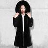 Women's Winter New Fashion Plus Size Luxury Elegant Solid Color Turn Down Collar Faux Fur Coat Warm Outerwear Tops