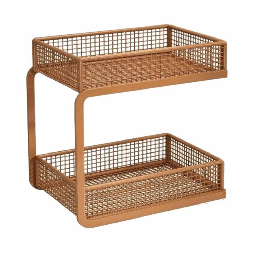 Double-Layer Desktop Storage Rack Desktop Organizer Countertop Rack  Kitchen Counter