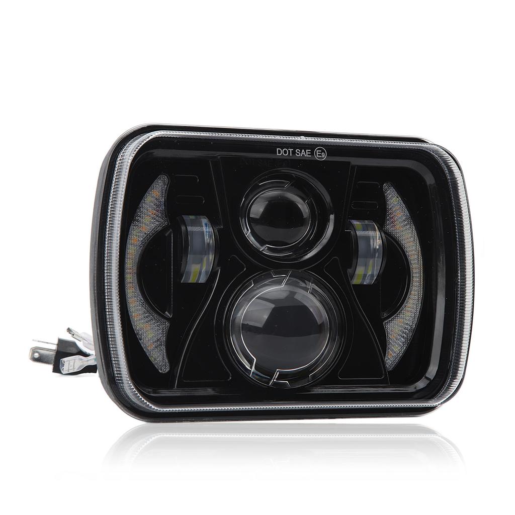 Car Square Headlight LED DRL Headlamp Turn Signal Water Resistant High Transmittance Light 12 to 48V