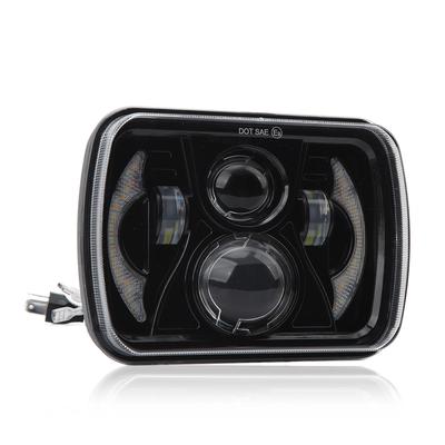 Quadratischer Autoscheinwerfer, LED-Tagfahrlicht, Blinker, wasserabweisend, hohe Lichtdurchlässigkeit, 12 bis 48 V
