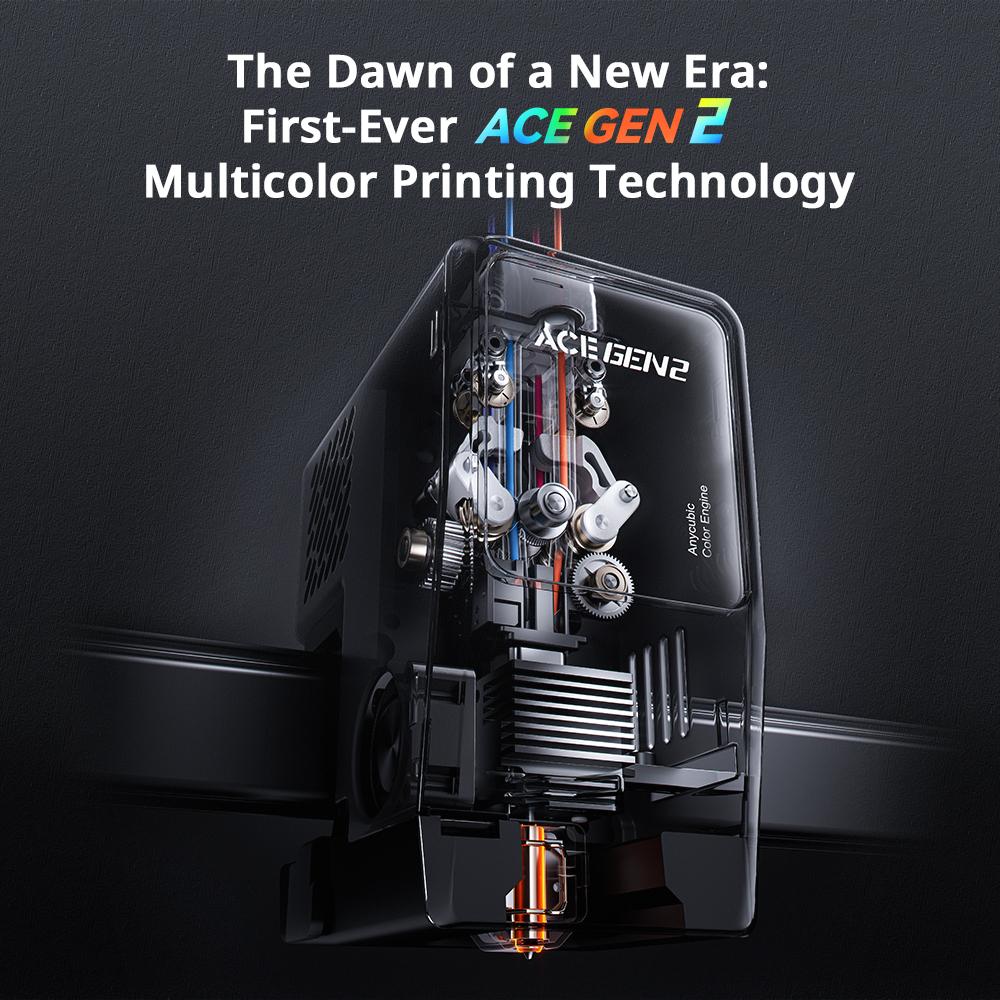 ANYCUBIC Kobra X 3D Printer 600mm/s Max Print Speed 2x Time&Materail Saving Built In 4Color Printing Automatic Leveling Printer