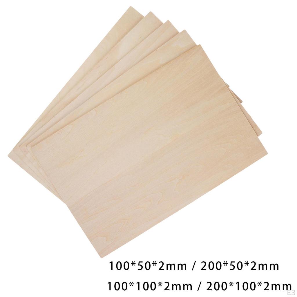 10 Stück Lindenholzplatten für Miniaturmodelle, Unfertige Holzflugzeuge und Hausprojekte