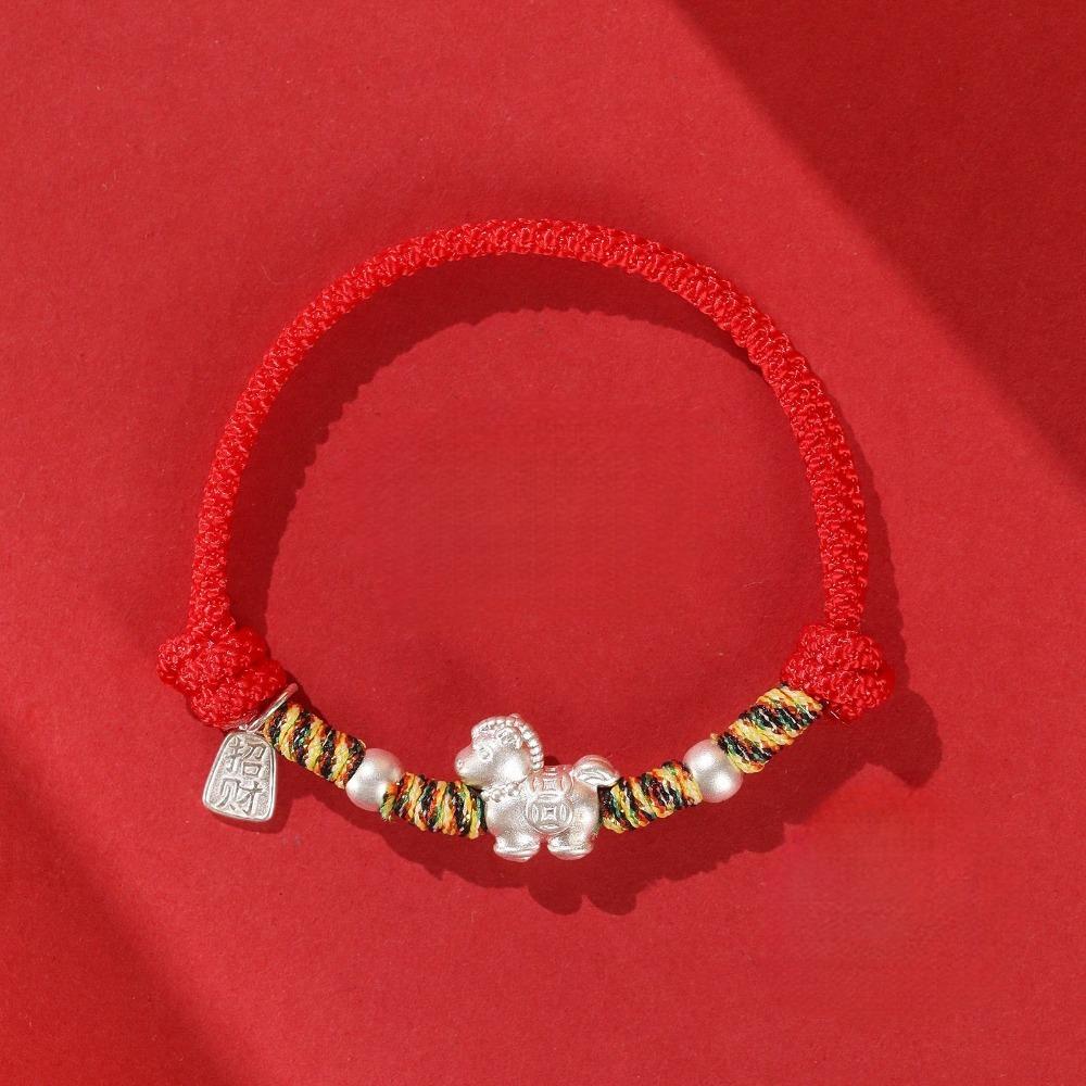 Good Luck Charm Horse Year Bracelet Money Drawing Zodiac Bracelet Unisex Lucky Bracelet For Women